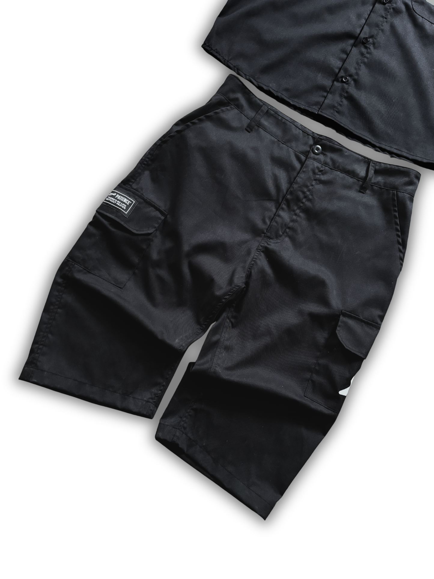 BLACK CARGO PANTS