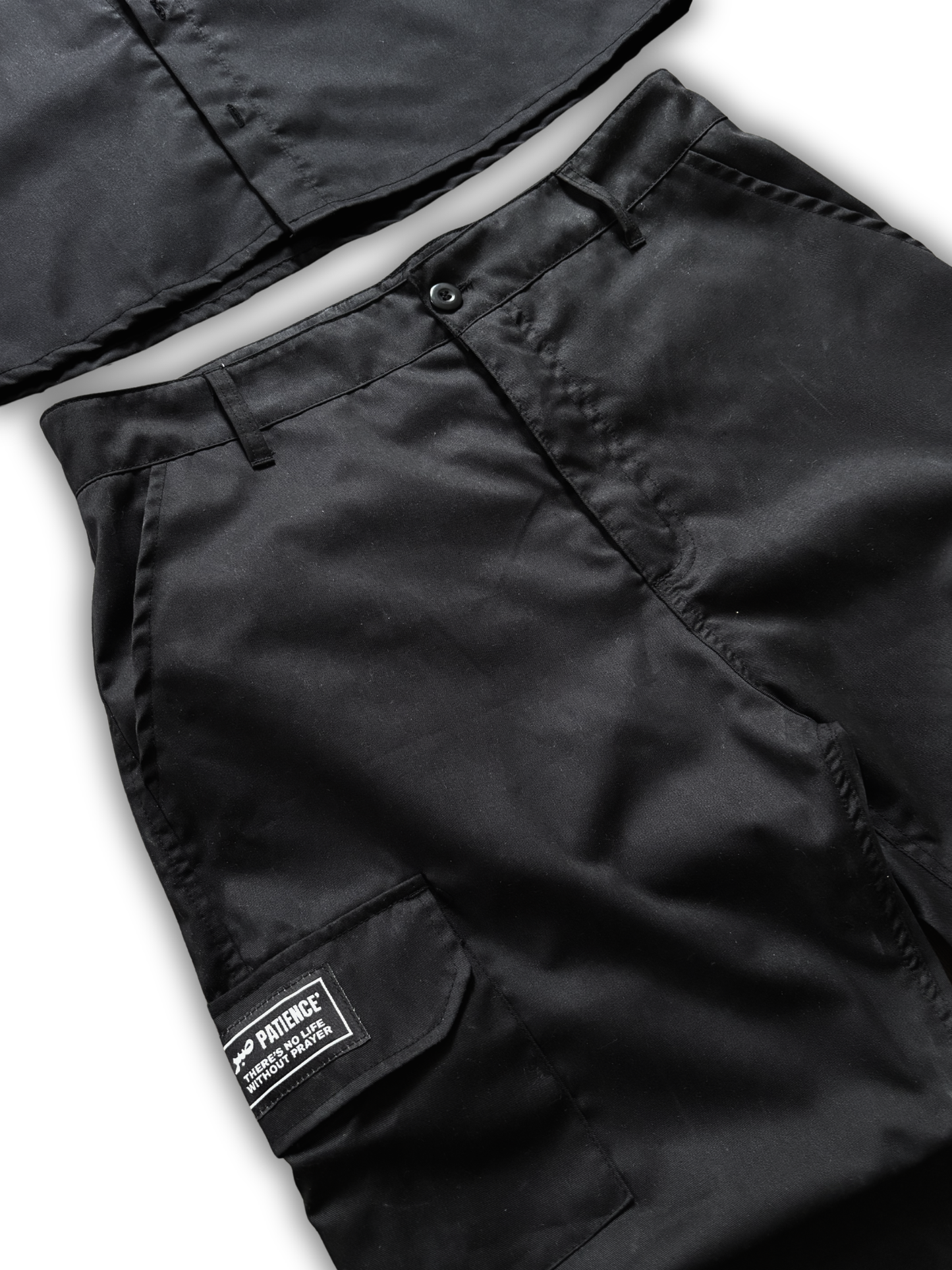 BLACK CARGO PANTS