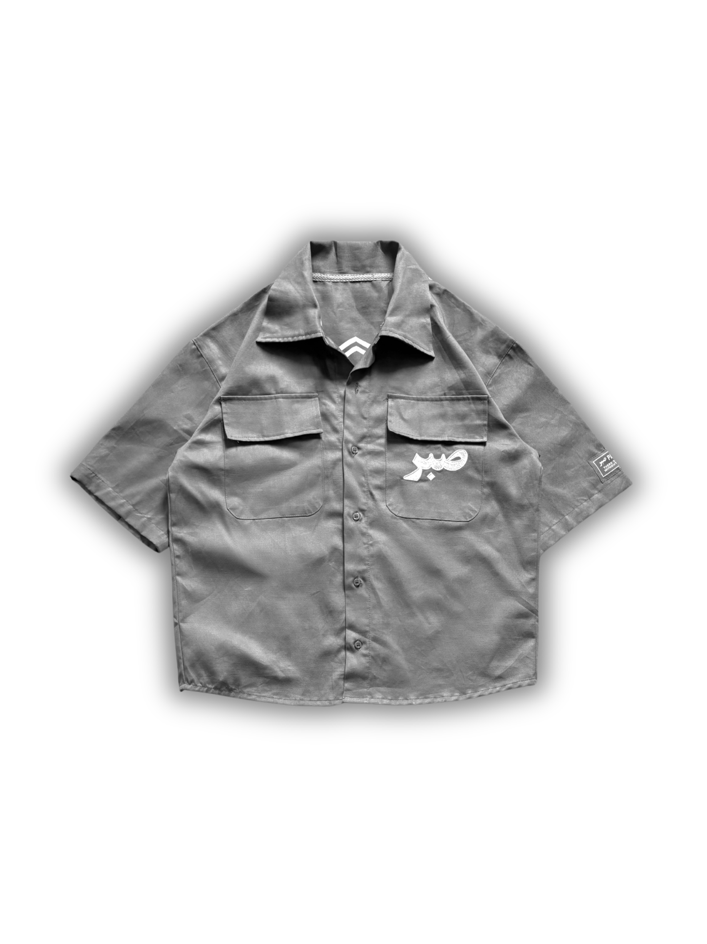 GRAY CARGO BUTTON UP