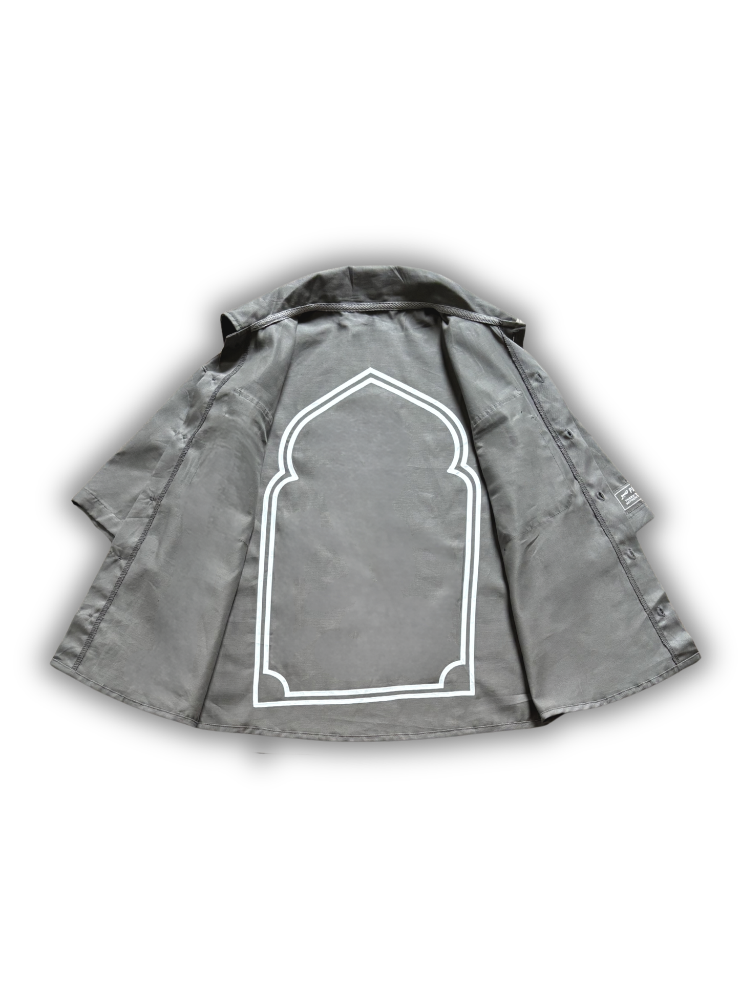 GRAY CARGO BUTTON UP